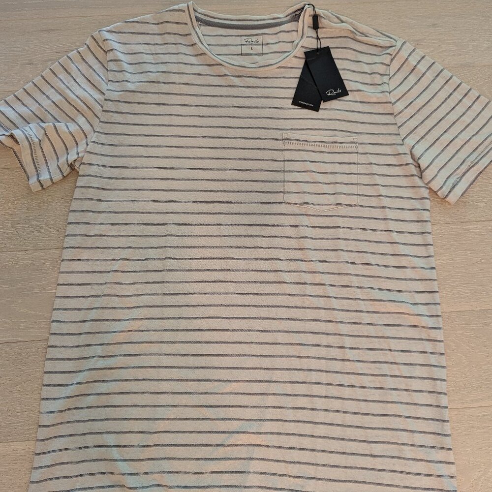 RAILS Designer Brand Mens Organic Eco Valencia Tee Shirt Size L